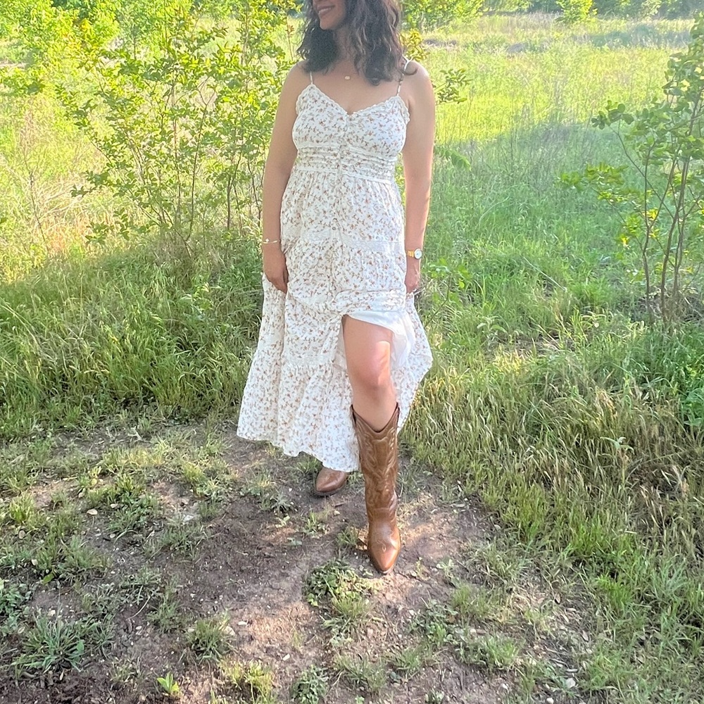 Floral White Summer Dress